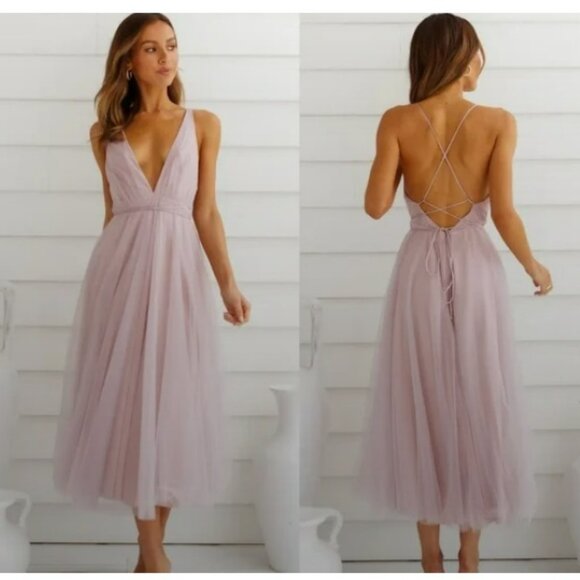 Hello Molly Dresses & Skirts - NWT Hello Molly Lavender Tulle Midi Dress Sz 4